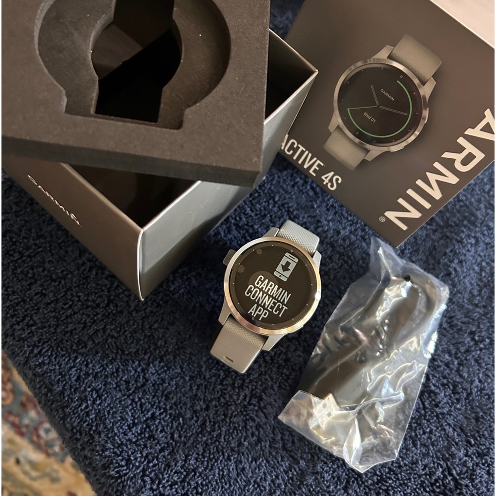 Garmin Vivoactive 4S, 40 mm face, never worn or used, comes in original box.